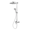 Schulte ExpressPlus Duschsystem Rain mit Einhebelmischer Kopfbrause Eckig