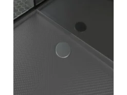 Schulte ExpressPlus Komplettdusche-Schiebetür Bali Mattschwarz 215 cm x 115 cm