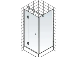 Schulte ExpressPlus Set Drehtür MasterClass mit Duschwanne 200x90cm