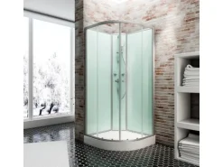 Schulte Komplettduschkabine Kreta II Alu-Natur Hellgrün 89x89x202 cm