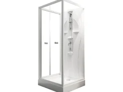 Schulte Komplettduschkabine Juist mit Schiebetür Weiß 210x90x90 cm