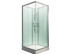 Schulte Komplettduschkabine Korfu II mit Boiler Pumpe Alu Hellgrün