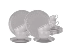 Seltmann Weiden Amina Kaffeeservice 18-teilig Silbergrau