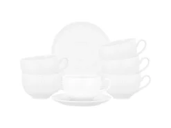Seltmann Weiden Amina Milchkaffeetasse mit Untertasse 350 ml 6er Set Weiß