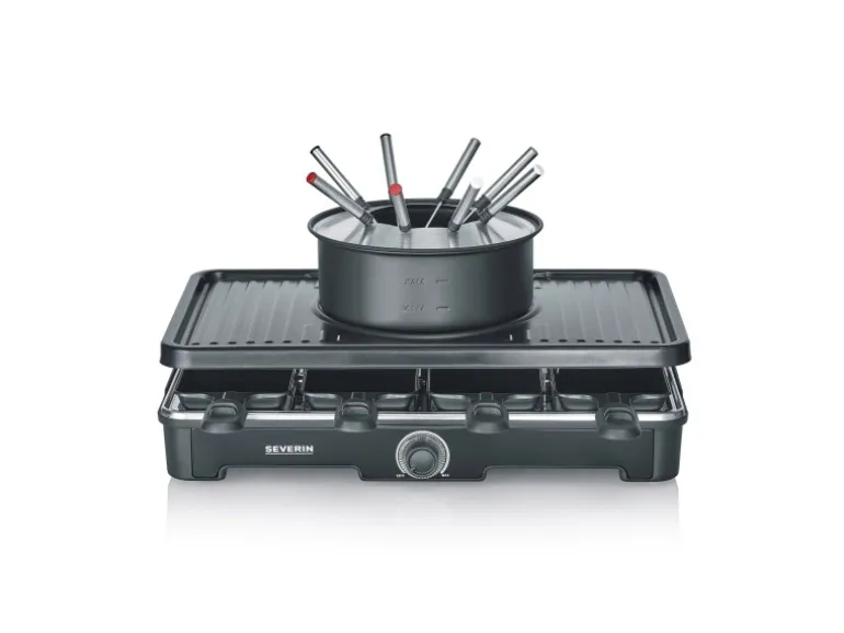 Severin Raclette-Fondue Kombination RG 2347 mit Grillplatte 1.400 W