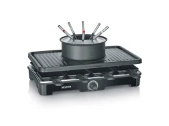 Severin Raclette-Fondue Kombination RG 2347 mit Grillplatte 1.400 W