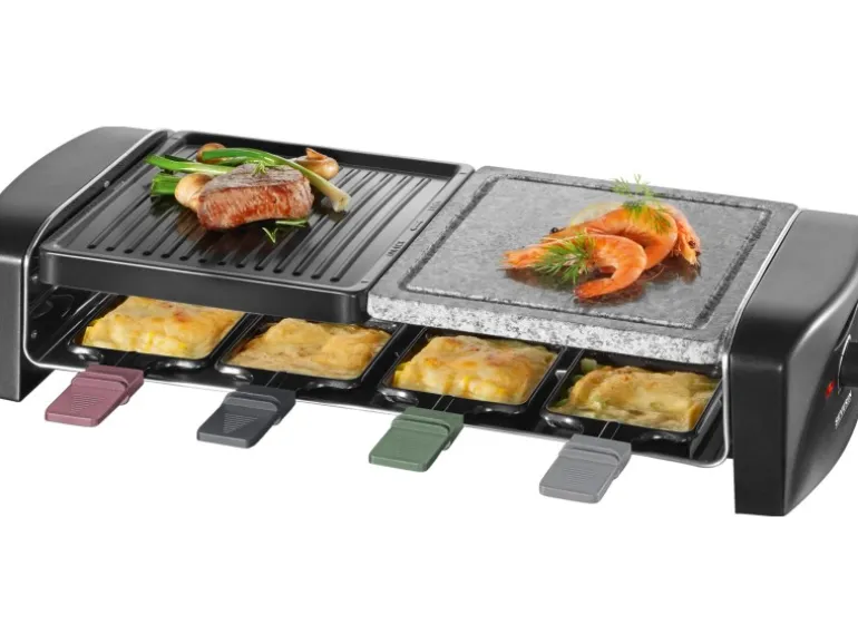 Severin Raclette-Grill RG 9645 mit Naturgrillstein 1400 W