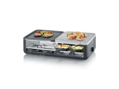Severin Raclette-Grill RG 2366 Black Line Lite Naturstein & Grillfläche 1.300 W