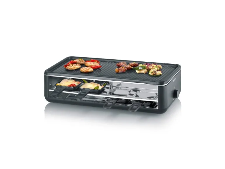 Severin Raclette-Grill RG 2365 Black Line Lite mit Grillplatte 1.300 W