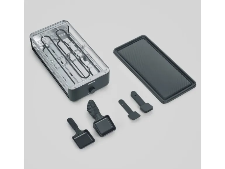 Severin Raclette-Grill RG 2365 Black Line Lite mit Grillplatte 1.300 W