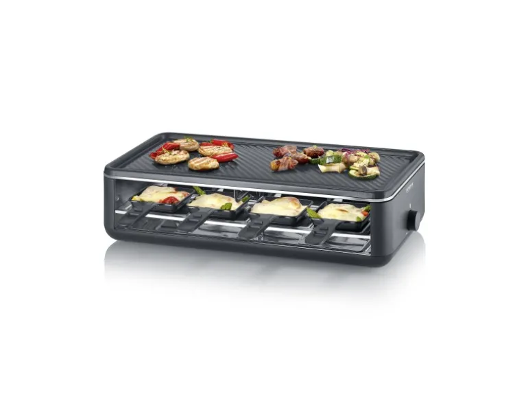 Severin Raclette-Grill RG 2365 Black Line Lite mit Grillplatte 1.300 W