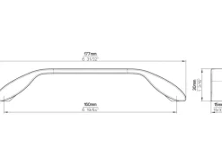 Siro Möbelgriff 2266 Metall Edelstahleffekt Lochabstand 160 mm