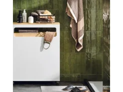 SoBuy Badezimmerschrank Rollwagen mit 3 Schubladen Nischenschrank 24x82x65cm Weiß-Natur BZR54-WN