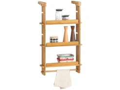 SoBuy Hängeregal für Kühlschrank Gewürzregal mit 3 Verstellbaren Ablagen KCR03-N