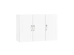 SoBuy Hängeschrank Badezimmerschrank mit Verstellbarem Regal 90x60x30cm Weiß FRG231-L-W