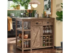 SoBuy Kücheninsel Freistehend Küchenschrank Sideboard Buffet Vintage SVW20-N
