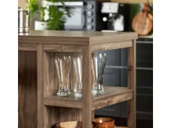 SoBuy Kücheninsel Freistehend Küchenschrank Sideboard Buffet Vintage SVW20-N