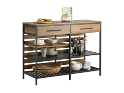 SoBuy Kücheninsel Sideboard mit Schublade Kommode Küchenschrank Vintage FSB85-PF