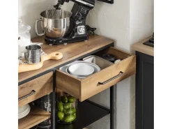 SoBuy Kücheninsel Sideboard mit Schublade Kommode Küchenschrank Vintage FSB85-PF