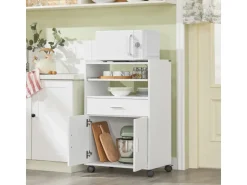 SoBuy Küchenschrank Küchenwagen Mikrowellenschrank Servierwagen FSB09-W