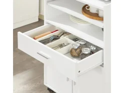 SoBuy Küchenschrank Küchenwagen Mikrowellenschrank Servierwagen FSB09-W