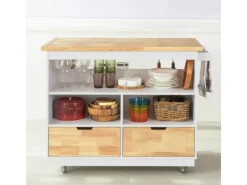 SoBuy Küchenwagen Kücheninsel Rollwagen Sideboard Servierwagen FKW107-WN