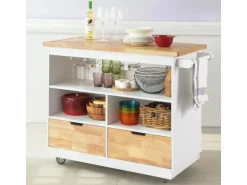 SoBuy Küchenwagen Kücheninsel Rollwagen Sideboard Servierwagen FKW107-WN
