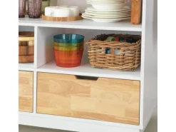 SoBuy Küchenwagen Kücheninsel Rollwagen Sideboard Servierwagen FKW107-WN