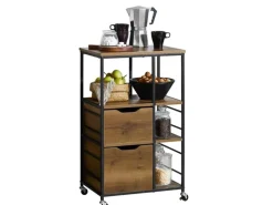 SoBuy Küchenwagen Servierwagen Rollwagen Barwagen Küchenregal FKW111-PF