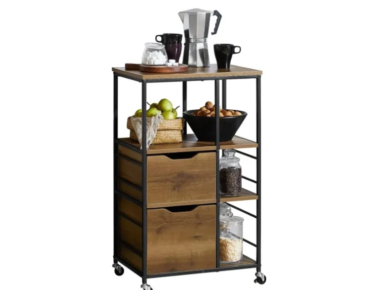 SoBuy Küchenwagen Servierwagen Rollwagen Barwagen Küchenregal FKW111-PF