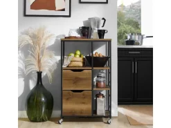 SoBuy Küchenwagen Servierwagen Rollwagen Barwagen Küchenregal FKW111-PF