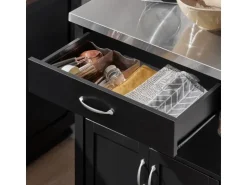 SoBuy Küchenwagen Servierwagen Küchenschrank Getränkewagen fürs Büro FKW22-SCH