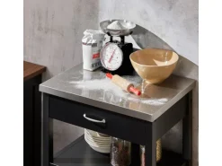 SoBuy Küchenwagen Servierwagen Küchenschrank Getränkewagen fürs Büro FKW22-SCH