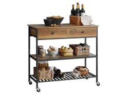 SoBuy Küchenwagen Servierwagen Rollwagen Barwagen Küchenregal FKW112-PF