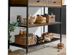 SoBuy Küchenwagen Servierwagen Rollwagen Barwagen Küchenregal FKW112-PF