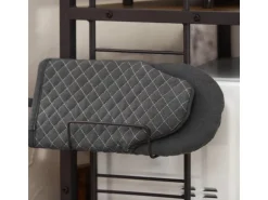 SoBuy Mikrowellenhalter Küchenregal mit 2 Ablagen und 2 Flaschenhalter KCR08-PF