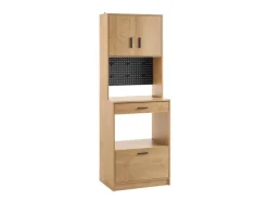 SoBuy Mikrowellenschrank mit Pegboard Hochschrank Sideboard 60x170x40cm FSB98-N
