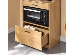 SoBuy Mikrowellenschrank mit Pegboard Hochschrank Sideboard 60x170x40cm FSB98-N