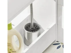 SoBuy Nischenregal mit 1 offener Ablage und 1 Klappe Kommode MDF Weiß BZR48-W