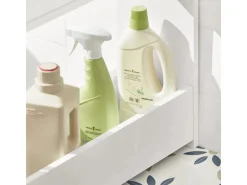 SoBuy Nischenregal mit 1 offener Ablage und 1 Klappe Kommode MDF Weiß BZR48-W