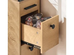 SoBuy Nischenregal mit Rollen und 3 Schubladen Schmal 20x170x40cm NSR13-N