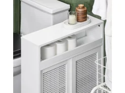 SoBuy Nischenregal Nischenschrank mit Rollen Küchenregal Rollwagen 20cm BZR119-W