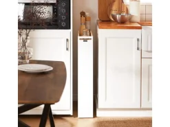 SoBuy Nischenwagen mit 4 Etagen Küchenregal Schmal Weiß 15x80x50cm NSR12-W