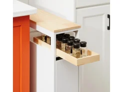 SoBuy Nischenwagen mit 3 Schubladen Schmal Küchenregal Natur 20x79x51cm NSR11-WN