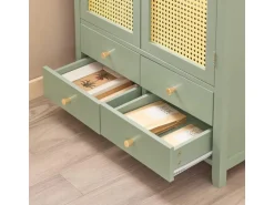 SoBuy Schuhschrank Küchenschrank Sideboard Kommode Grün FSB72-GR