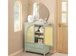 SoBuy Schuhschrank Küchenschrank Sideboard Kommode Grün FSB72-GR