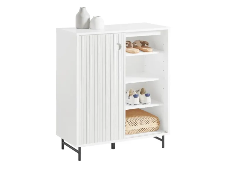 SoBuy Schuhschrank Küchenschrank Sideboard Kommode Weiß FSB62-W