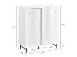 SoBuy Schuhschrank Küchenschrank Sideboard Kommode Weiß FSB62-W