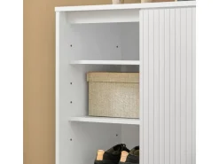 SoBuy Schuhschrank Küchenschrank Sideboard Kommode Weiß FSB62-W