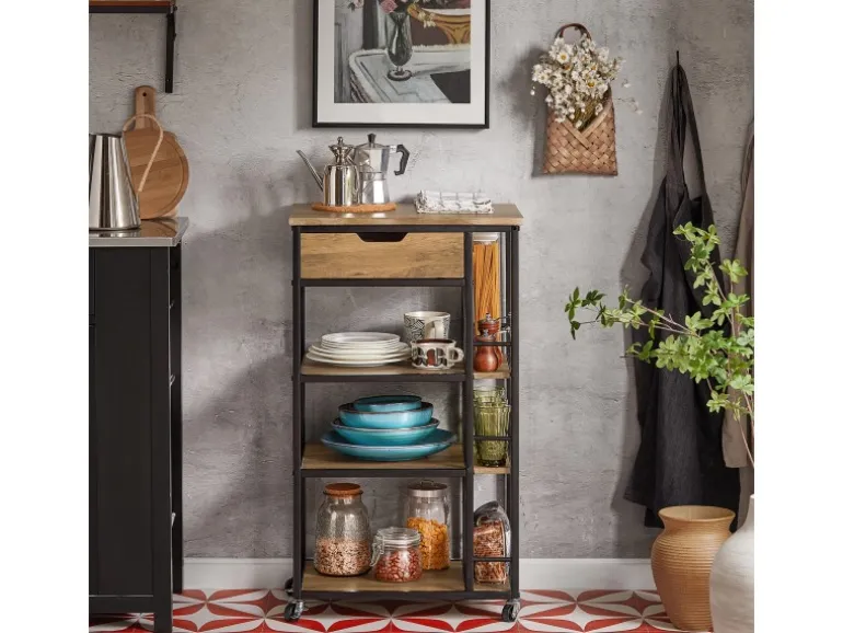 SoBuy Servierwagen Beistellwagen Rollwagen Küchenwagen FKW99-N